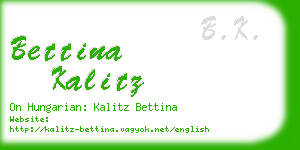 bettina kalitz business card